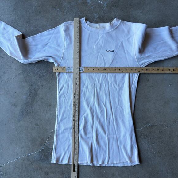 VINTAGE Y2K CARHARTT WAFFLE KNIT LONG SLEEVE THERMAL WARM FALL WINTER MEN MEDIUM - Picture 5 of 6